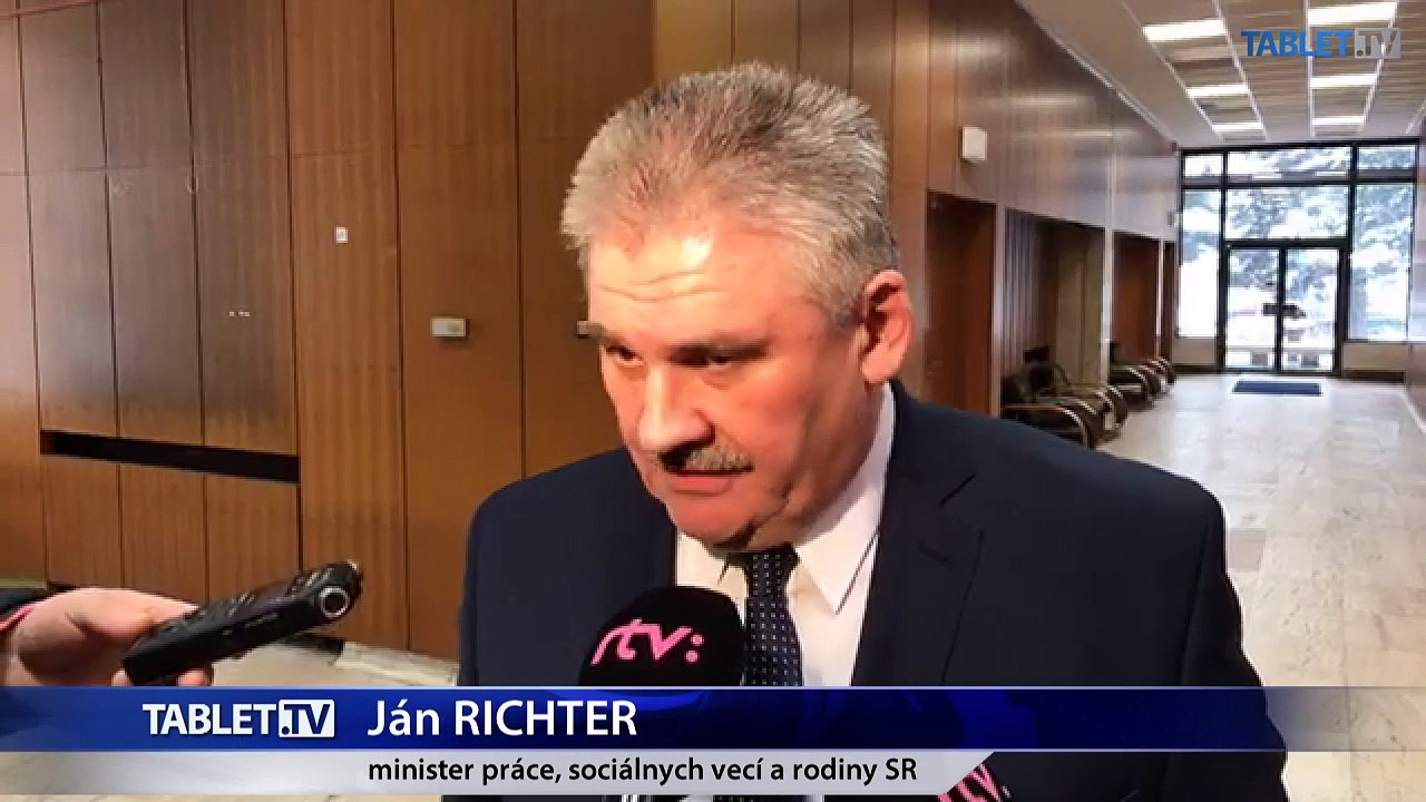 ZÁZNAM: Brífing ministra práce J. Richtera