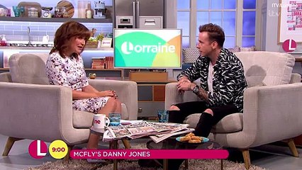 Danny Jones shares a giggle with Lorraine about sex and babies