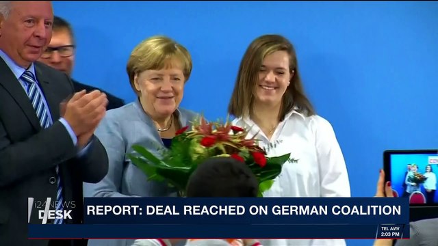 i24NEWS DESK | Report: deal reached on German coalition | Wednesday, February 7th 2018