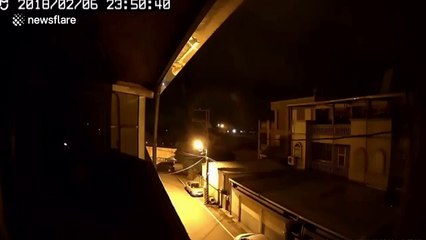 Buildings shake violently during moment of Taiwan quake