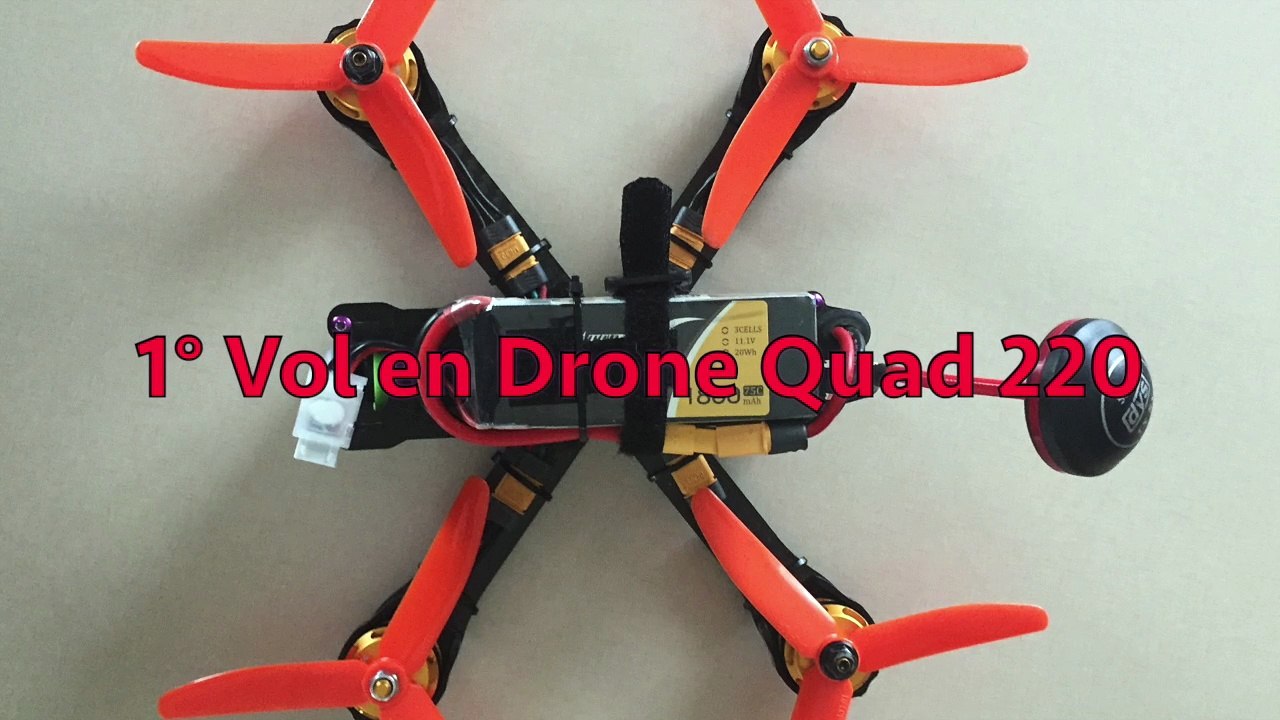 Vol drone Quad 220 pour FPV