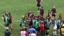 Une grosse bagarre générale éclate pendant un match de rugby