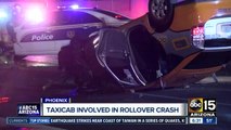 Three hurt in crash involving taxi in Phoenix, impairment suspected