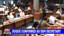 Duque confirmed as DOH Secretary