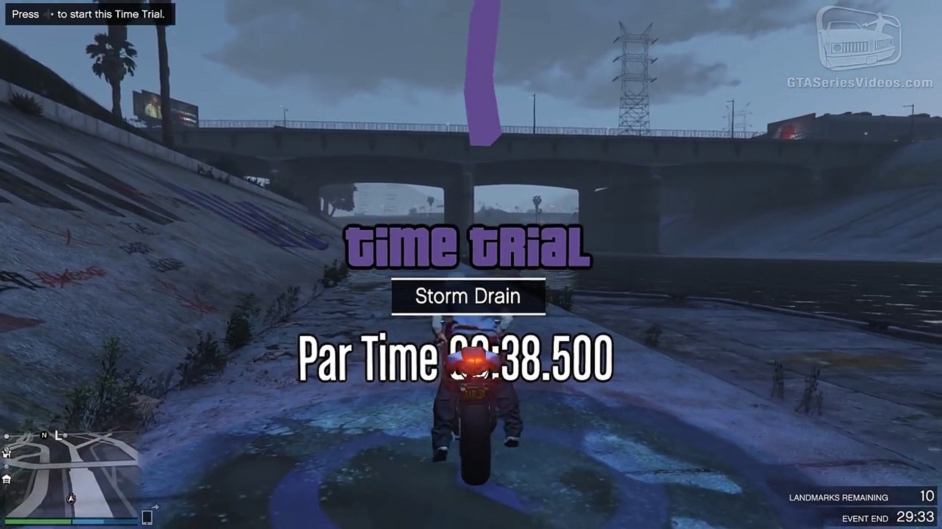 Gta Online Time Trial Storm Drain Under Par Time Video Dailymotion