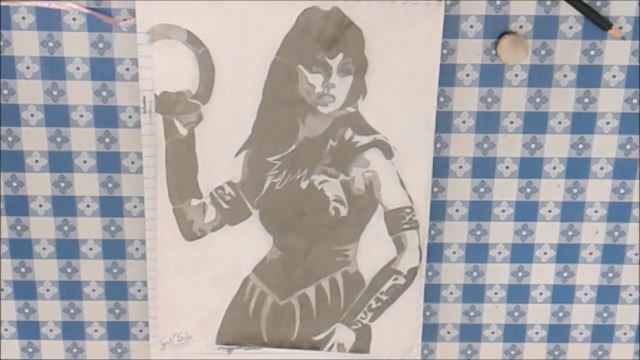 Speed Drawing - Xena (Lucy Lawless)