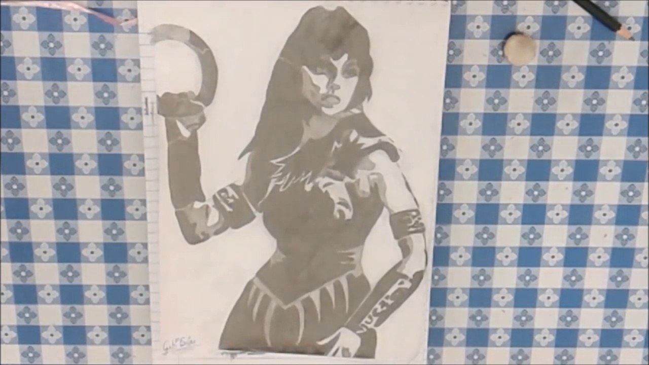 Speed Drawing - Xena (Lucy Lawless)