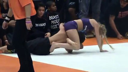 Izabella Frezzo Defeats boy at Grapling BJJ Tournament