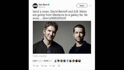 Neue "Star Wars"-Trilogie von "Game of Thrones"-Schöpfern