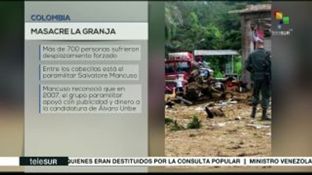 Colombia: masacres de La Granja y el Aro