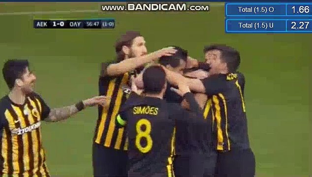 Lazaros Christodoulopoulos Goal - AEK Athens 1-0 Olympiacos 07.02.2018