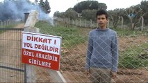 Tapulu arazim deyip yolu kapattı