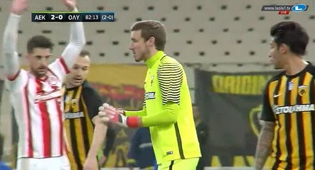 Panagiotis Tachtsidis Goal HD - AEK Athens FC	2-1	Olympiakos Piraeus 07.02.2018