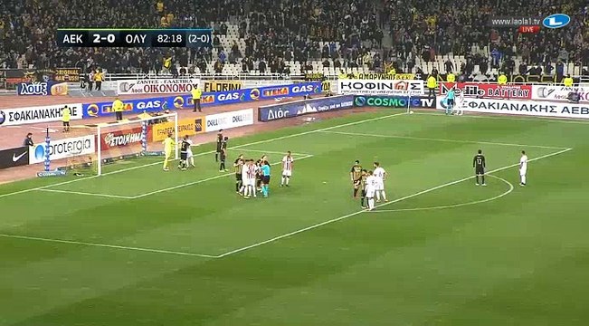 Tachtsidis Goal HD - AEK Athens FC	2-1	Olympiakos Piraeus 07.02.2018