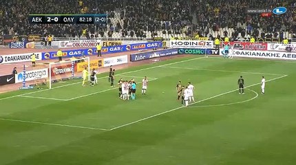 Tachtsidis  Goal HD - AEK Athens FC	2-1	Olympiakos Piraeus 07.02.2018