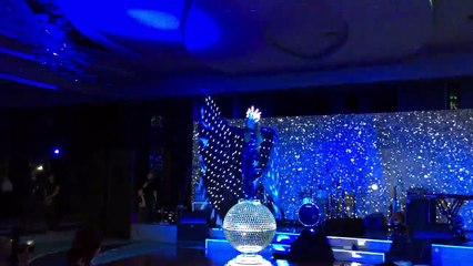 Star Light. Contortion Girl On A Mirror Ball