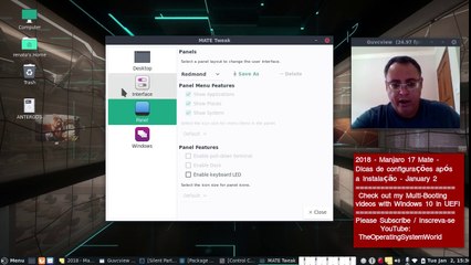 2018 - Manjaro 17 Mate - Dicas de configurações após a Instalação - January 2