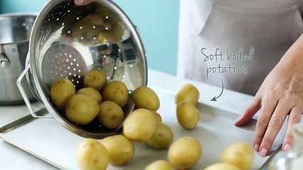 Smashed roast potatoes