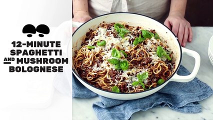 Spaghetti and Mushroom Bolognese