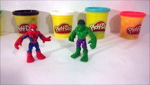 HOMEM ARANHA SPIDER-MAN e HULK com carros de massinha Play-Doh! CASTELO DA CRIANÇA