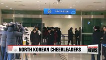 North Korean cheerleaders arrive in South Korea for PyeongChang Games