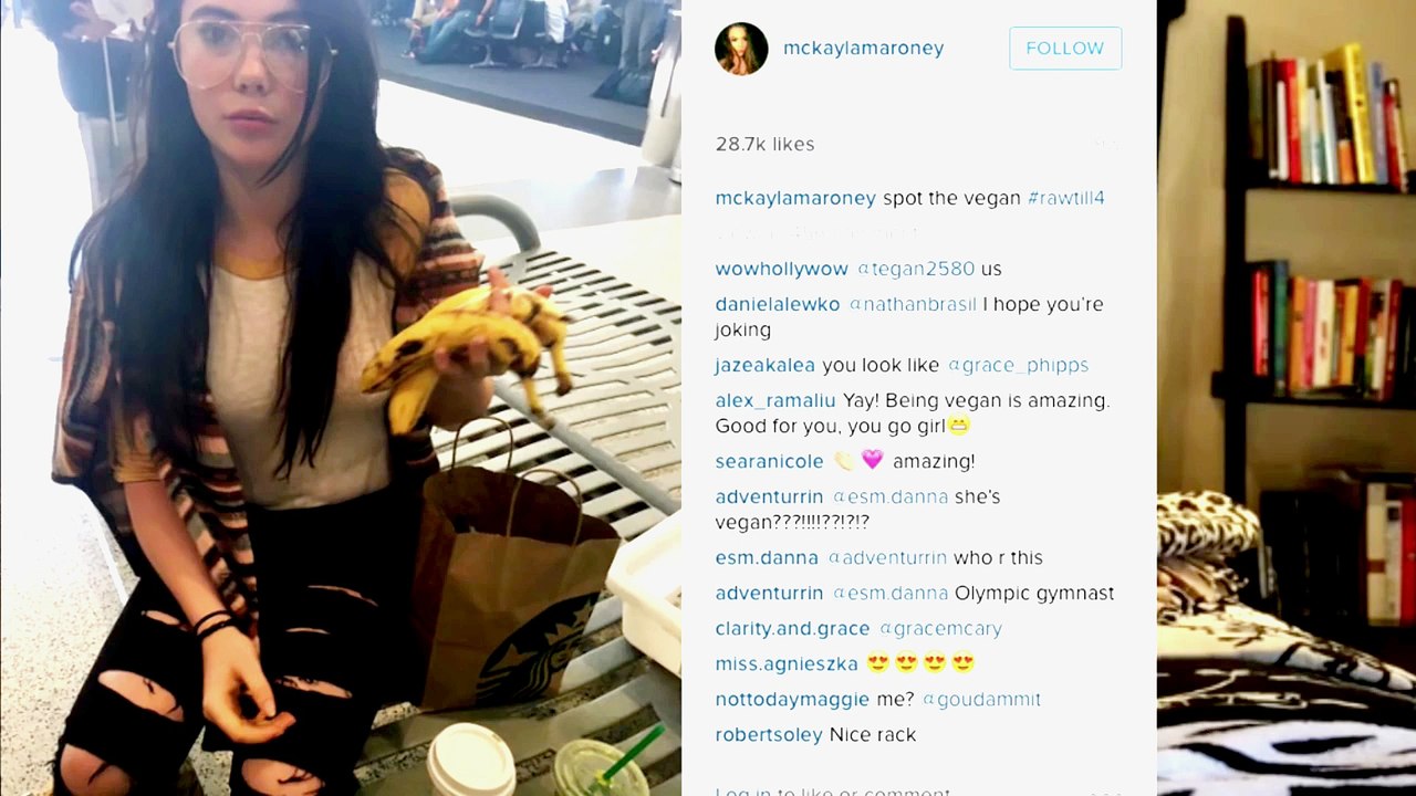Gold-Medalist goes Vegan McKayla Maroney  get fat from gymnastics diet