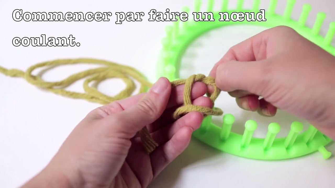 Tuto tricotin : le bonnet jersey bord côtes / Loom knit a beanie