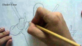 How to draw Deadpool (Ehedov Elnur) Как нарисовать Дэдпула