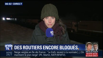 下载视频: Neige: des routiers encore bloqués sur l'autoroute