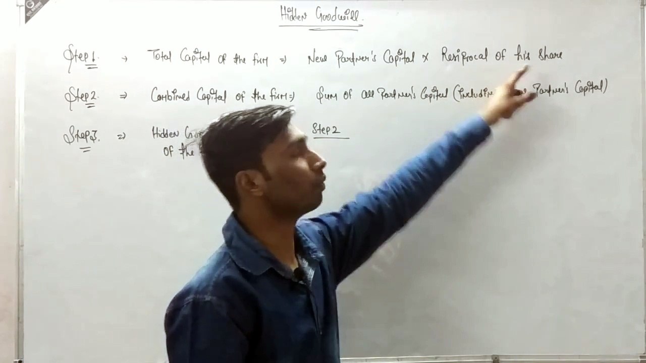 How to Calculate HIDDEN GOODWILL - 12TH ACCOUNTS - C.B.S.E