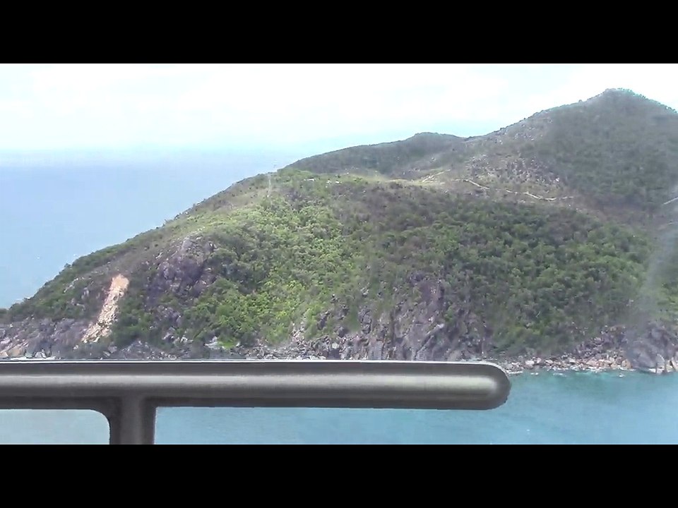 Flying over the great barrier reef
