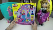 Huge Disney Princess Surprise Eggs with Play-Doh Princess Aurora Baby Doll Toys Inside Toy Review