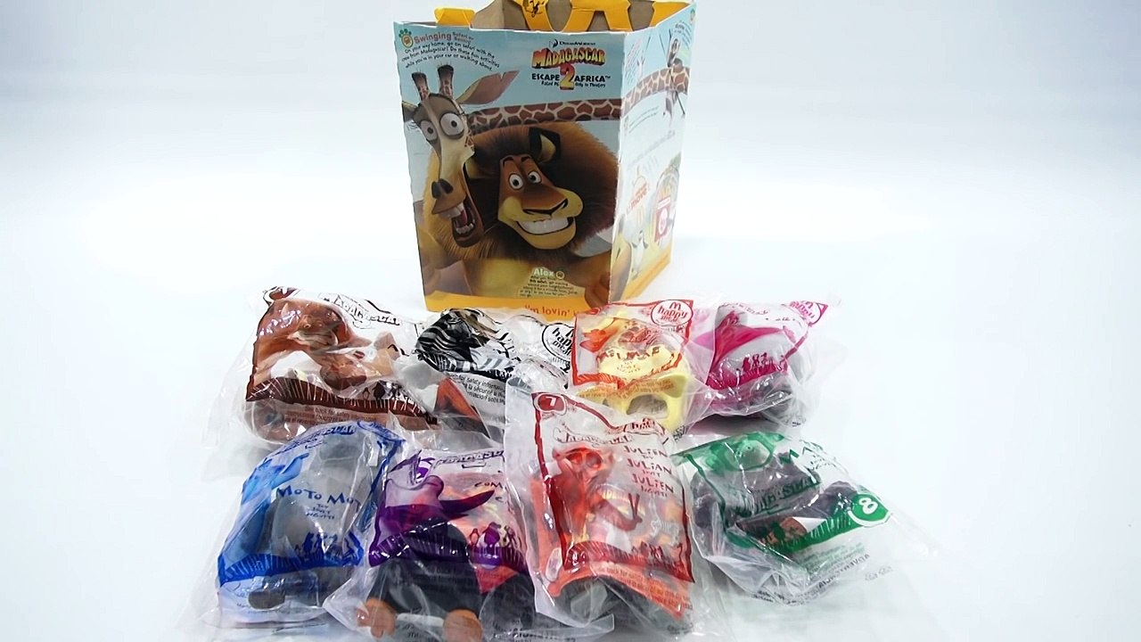 Madagascar Escape 2 Africa McDonalds 2008 Kids Happy Meal Toy Set