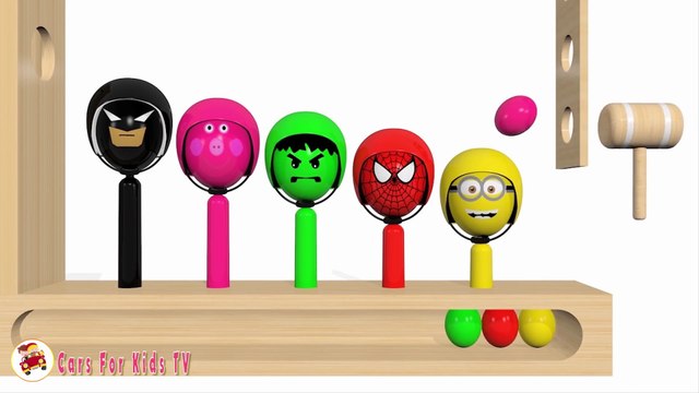 Learn Colors with Surprise Eggs Face Superheros Xylophone for Children Toddlers
