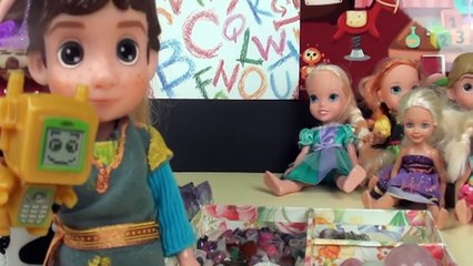 Download Video: Elsya and Annya Go To School for Show and Tell Barbie Chelsea Elsa and Anna Toddlers Toys In Action