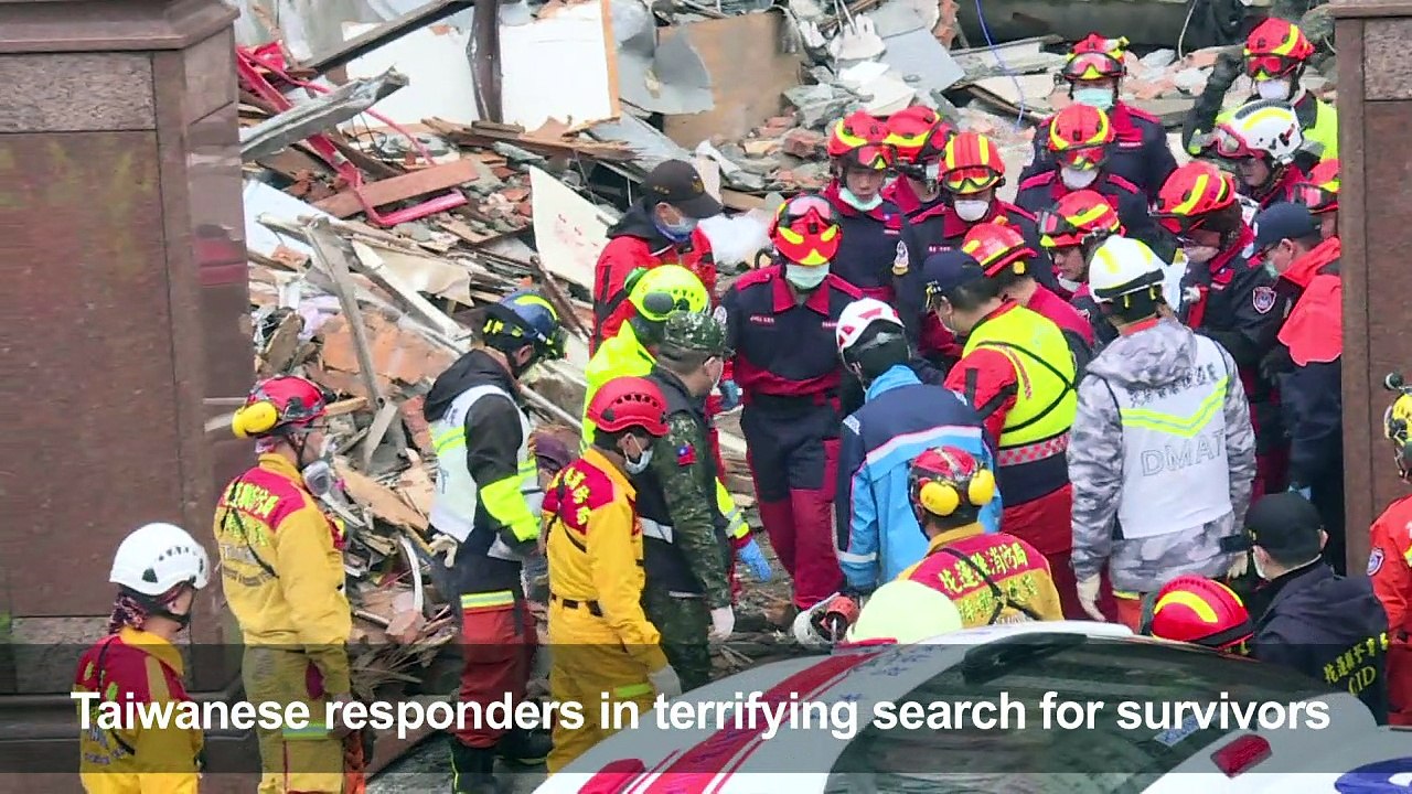 Rescuers brave aftershocks in Taiwan
