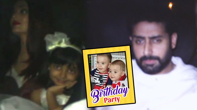 Aishwarya & Abhishek With Aaradhya At Karan Johar's Bash For Yash Roohi's Birthday Celebrationradhya At Karan Johar's bash for Yash Roohi's Birthday Celebration-Triparna_ARP-Showbizz