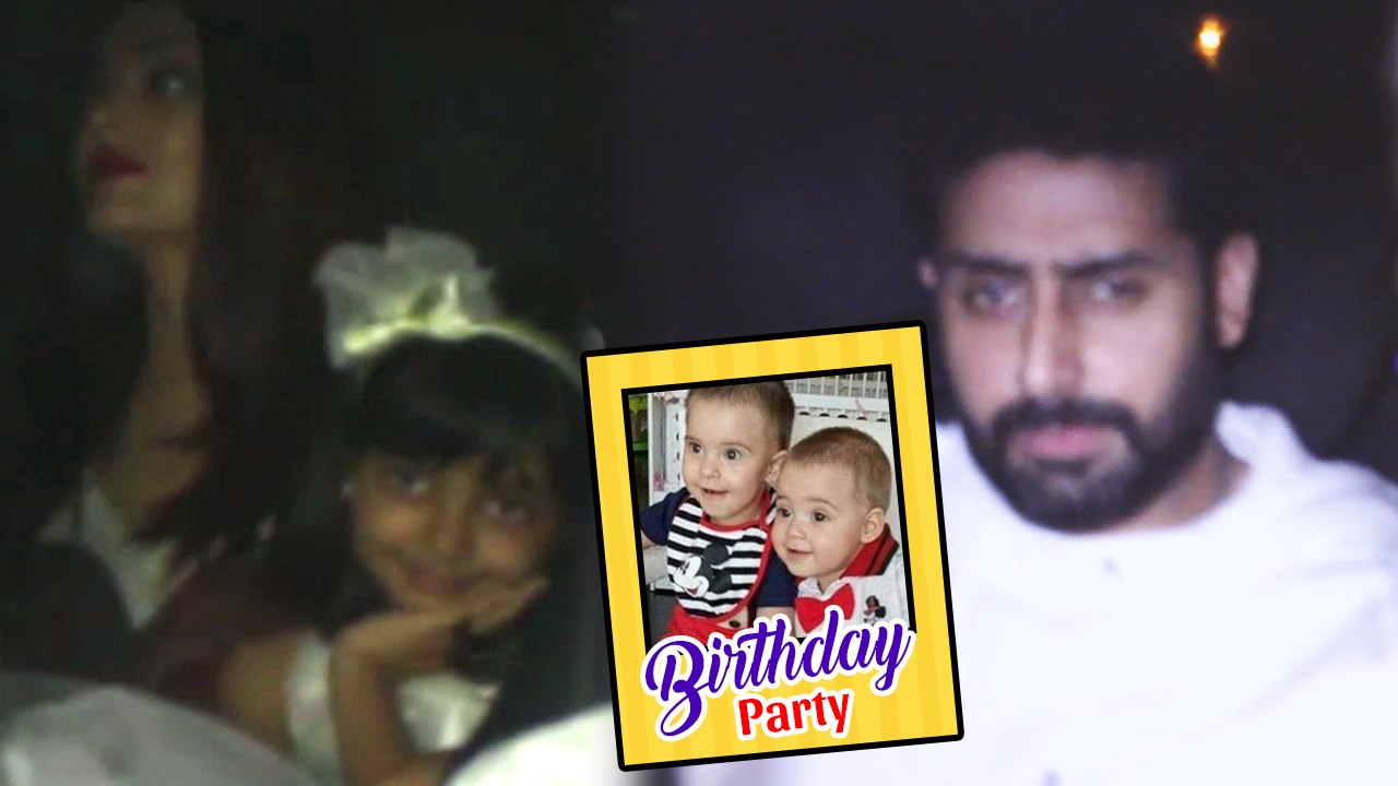 Aishwarya & Abhishek With Aaradhya At Karan Johar's Bash For Yash Roohi's Birthday Celebrationradhya At Karan Johar's bash for Yash Roohi's Birthday Celebration-Triparna_ARP-Showbizz