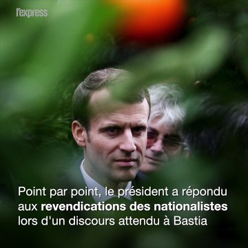 Macron repousse les revendications des nationalistes corses