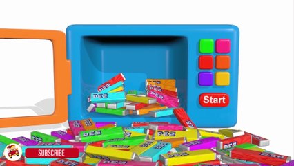 Learn Colors With PEZ Candy Dispenser Surprise Eggs for Children Mickey Mouse