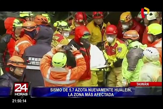 Taiwán: sismo de 5,7 grados azota nuevamente la región Hualein