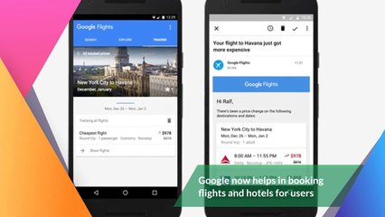 Book Hotels and Flights through Google Now