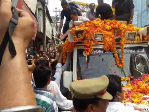 congress vice president rahul gandhi road show in bareilly