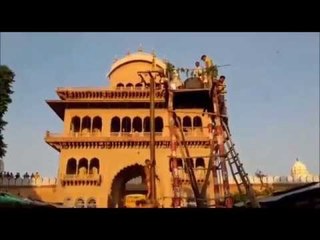 lattha mela celebrated in rangji temple of vrindavan