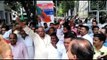 Protest against Azam Khan by BJP workers in Moradabad