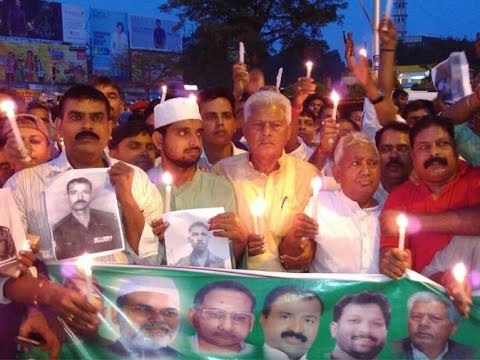 candle march of youth rjd in remembrance of martyrs