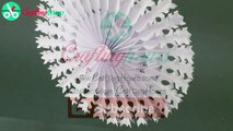 Paper Snowflakes Hanging Decorations - How to Make 3D Paper Snowflakes Easily