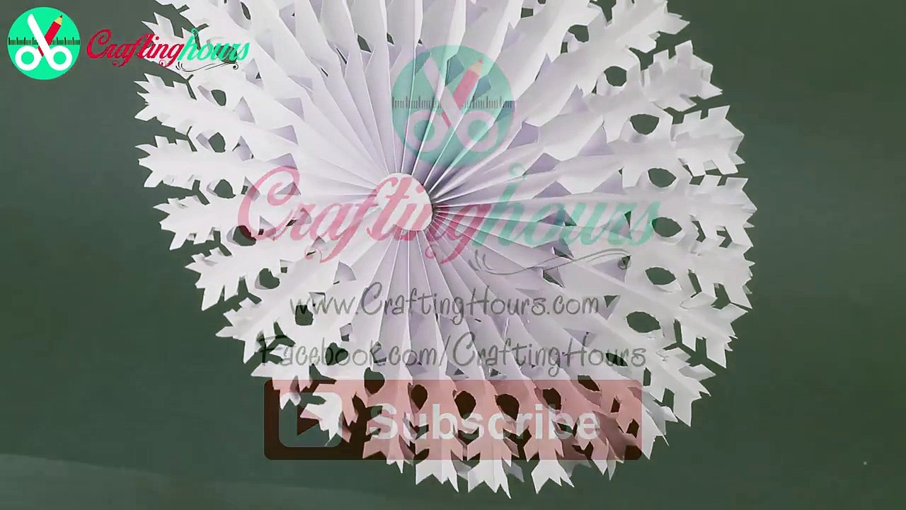 Paper Snowflakes Hanging Decorations - How to Make 3D Paper Snowflakes Easily