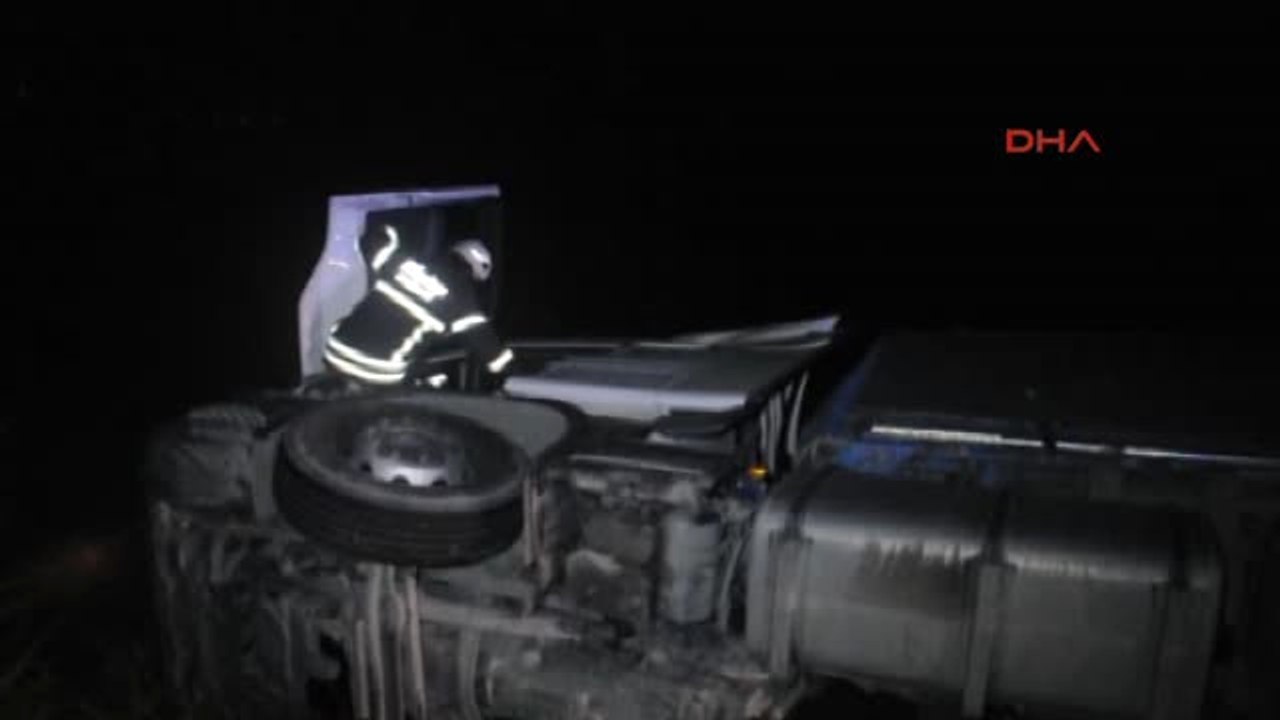 Tekirdağ Devrilen Tır'ın Sürücüsü Alkollü Çıktı