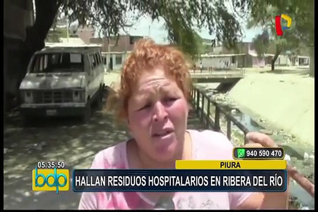 Hallan desechos hospitalarios en la ribera del río Piura